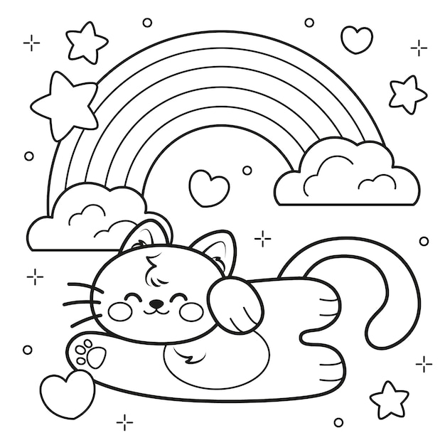 Free vector hand drawn kawaii illustration