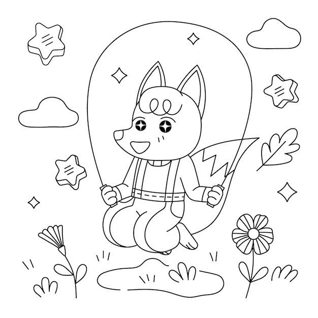 Free vector hand drawn kawaii illustration