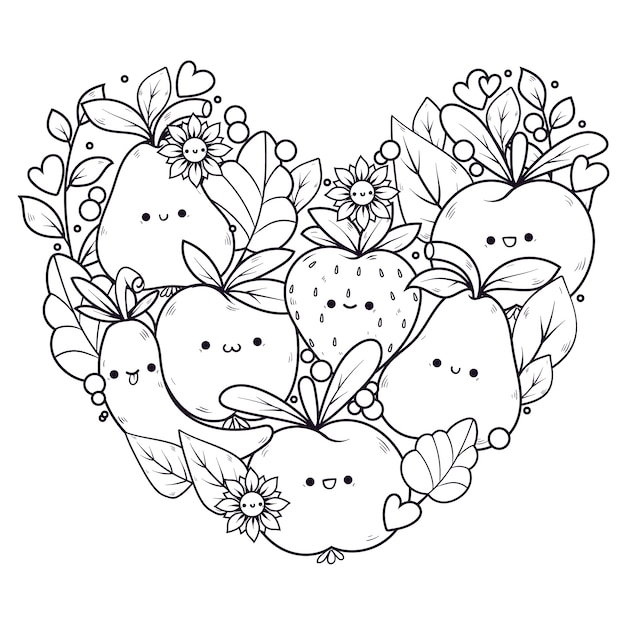 Free Vector hand drawn kawaii  illustration