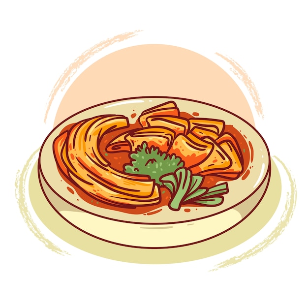 Free Vector hand drawn kimchi illustration