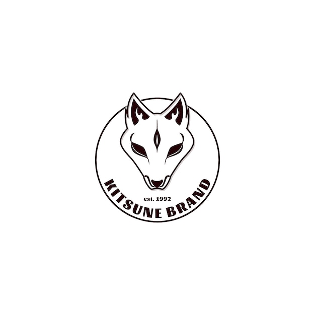 Hand drawn kitsune logo