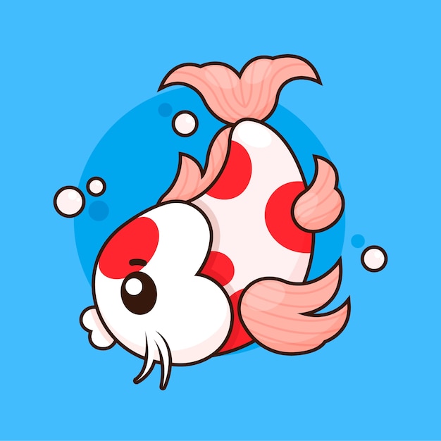 Free Vector hand drawn koi fish illustration