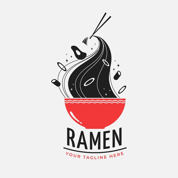 Hand drawn korean food logo