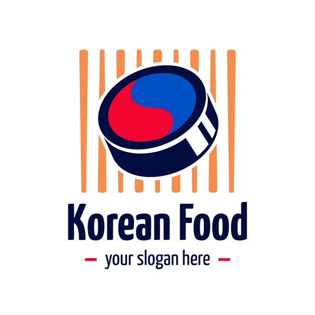 Hand drawn korean food logo