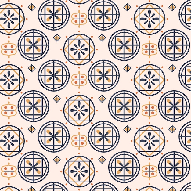 Free Vector hand drawn korean pattern