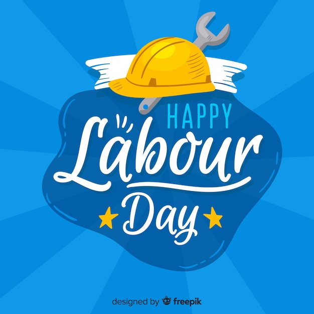 Hand drawn labor day background