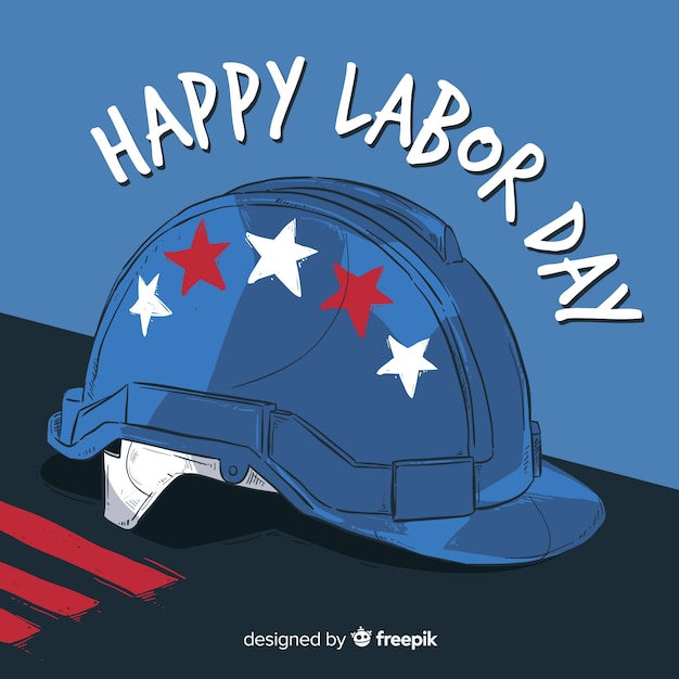 Free Vector hand drawn labor day background