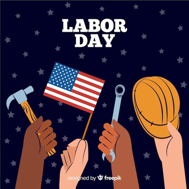 Hand drawn labor day background