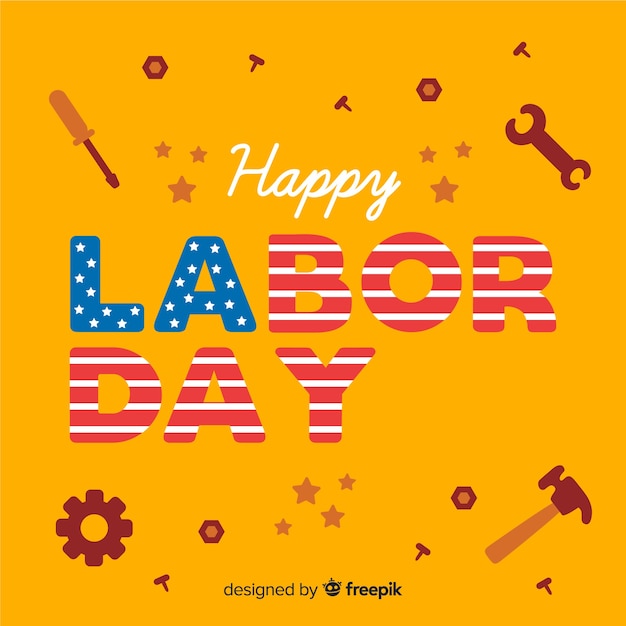 Hand drawn labor day background