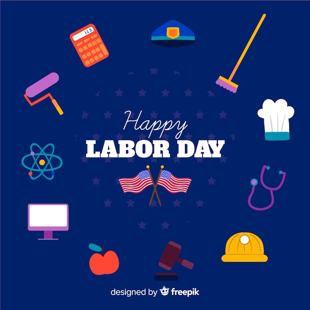 Hand drawn labor day background