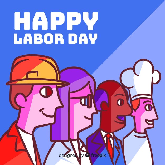 Hand drawn labor day background 