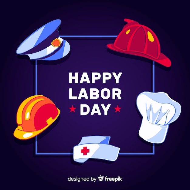 Hand drawn labor day background 