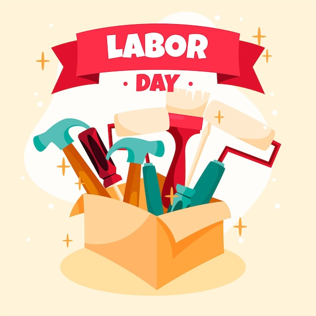 Free Vector hand drawn labor day concept