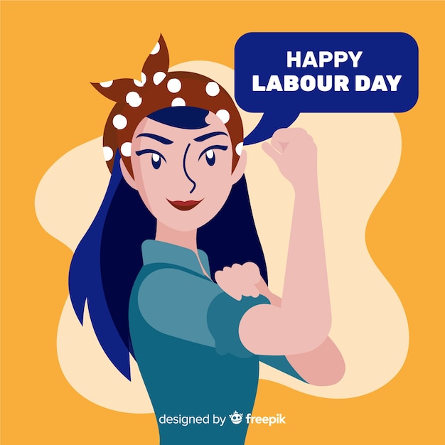 Hand drawn labour day background