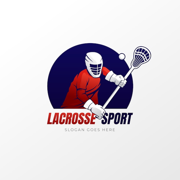 Hand drawn lacrosse logo template