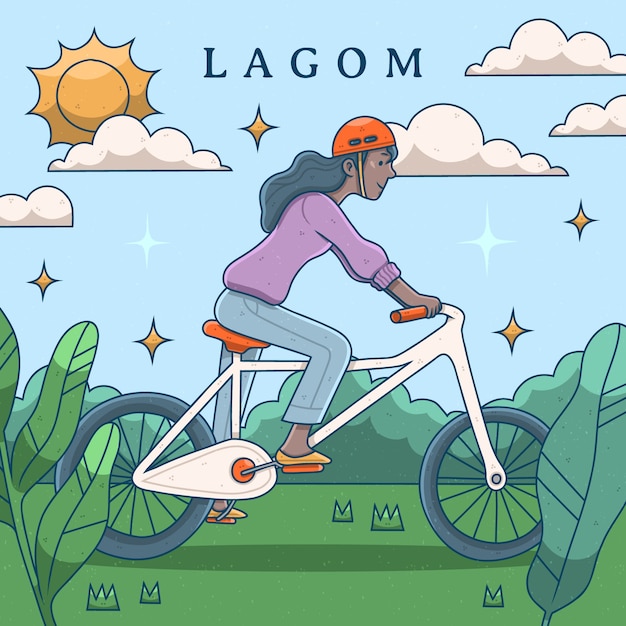 Free Vector hand drawn lagom illustration