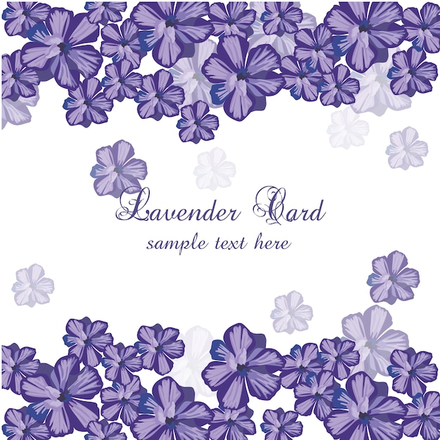 Free Vector hand drawn lavender card