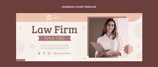 Hand drawn law firm facebook cover