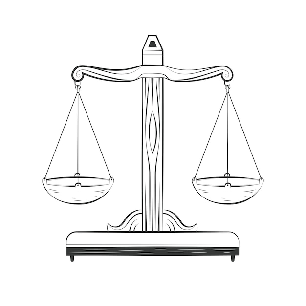 Free vector hand drawn lawyer   drawing illustration