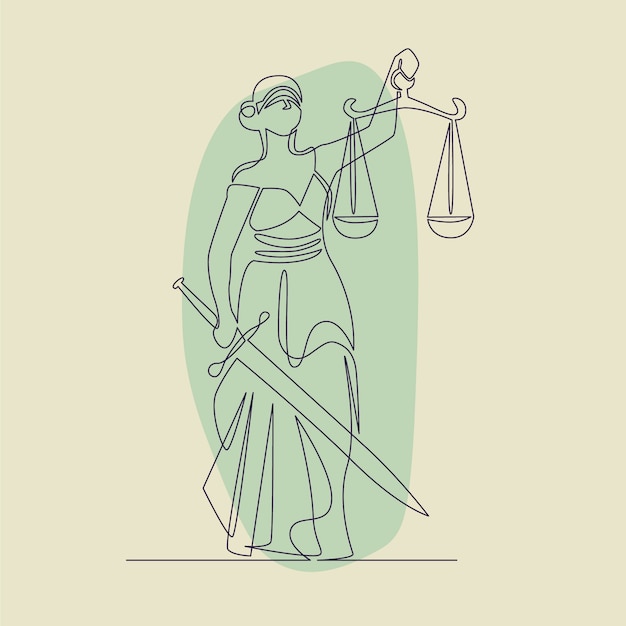 Hand drawn lawyer   drawing illustration