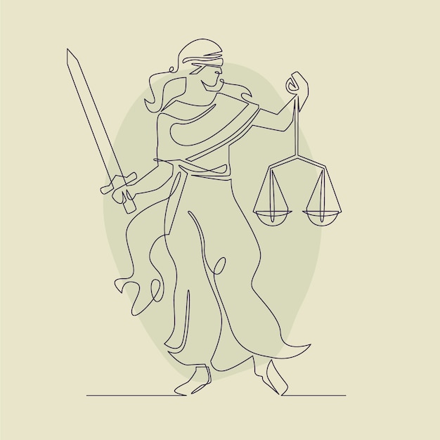 Free Vector hand drawn lawyer   drawing illustration