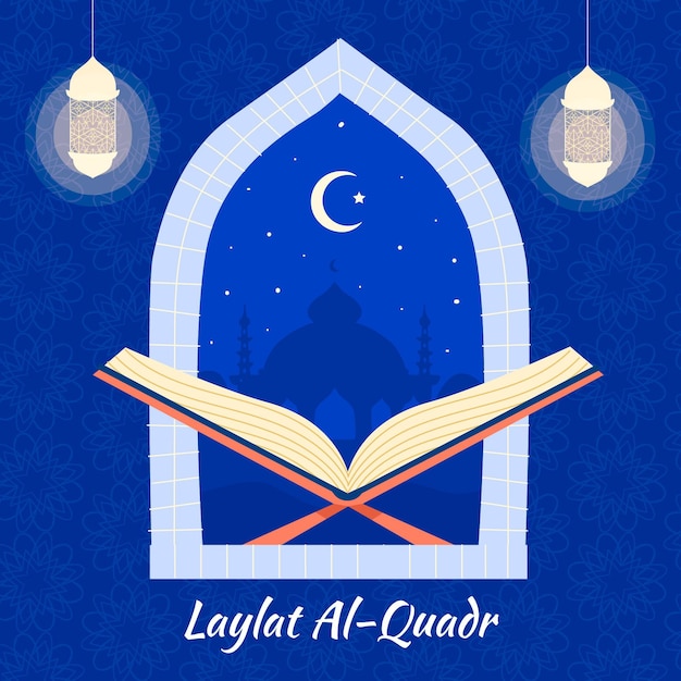 Free Vector hand drawn laylat al-qadr illustration