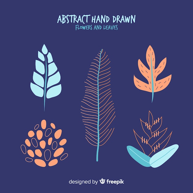 Free Vector hand drawn leaves collection