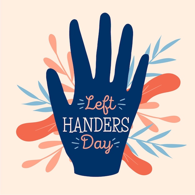 Free Vector hand drawn left handers day