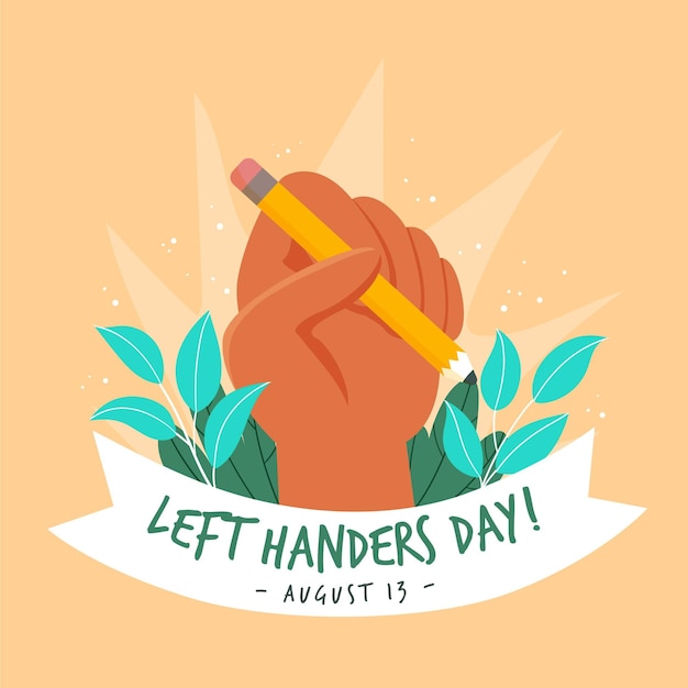 Free Vector hand drawn left handers day