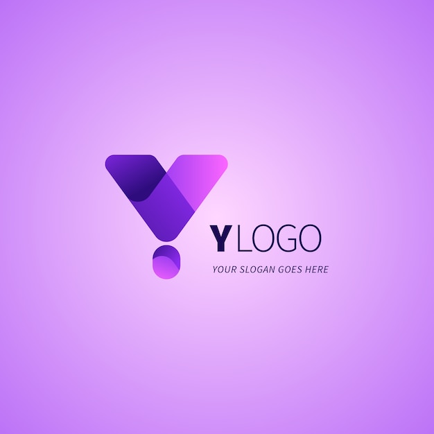 Hand drawn letter y logo design