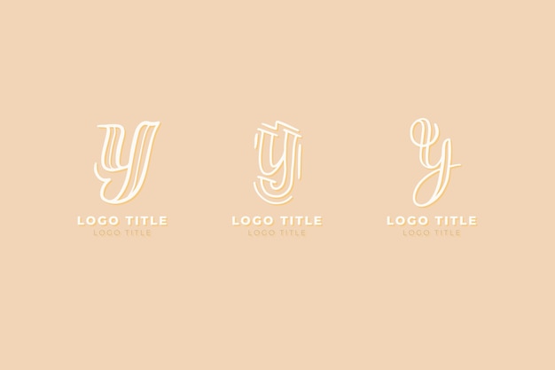 Free vector hand drawn letter y logo template