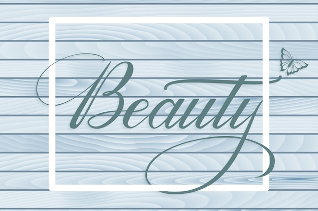 Free Vector hand drawn lettering beauty. elegant modern handwritten calligraphy.