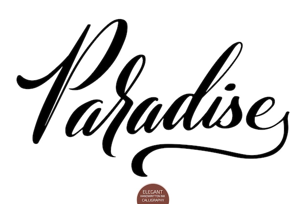 Free Vector hand drawn lettering paradise