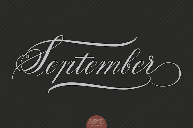 Hand drawn lettering September.