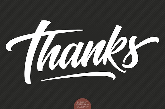 hand drawn lettering Thanks.