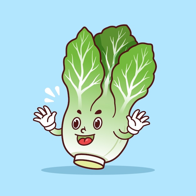 Free Vector hand drawn lettuce cartoon illustration