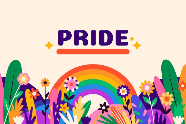 Free vector hand drawn lgbt pride background