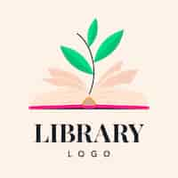 Free vector hand drawn library logo