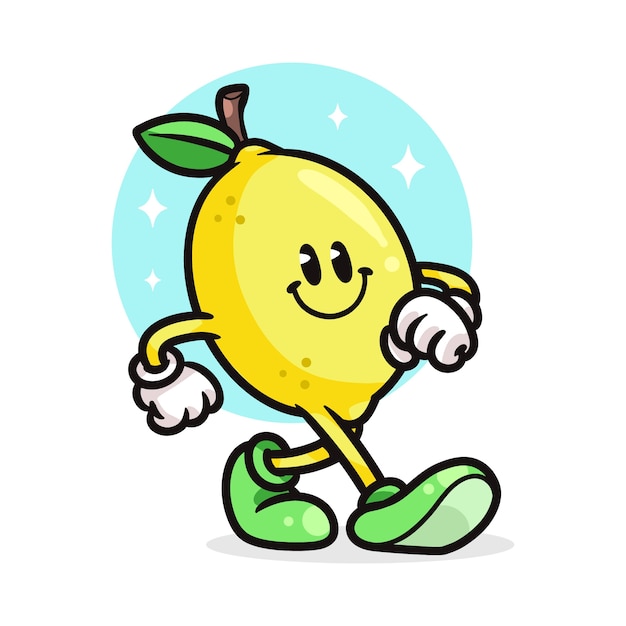 Hand drawn lime  cartoon illustration