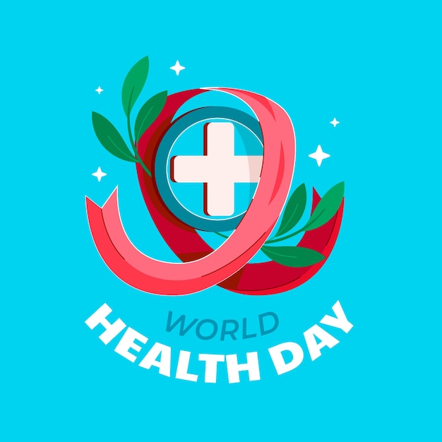 Free Vector hand drawn logo template for world health day awareness