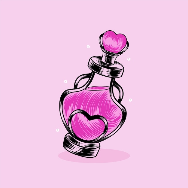 Free vector hand drawn love potion illustration