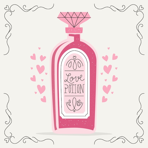 Free Vector hand drawn love potion illustration