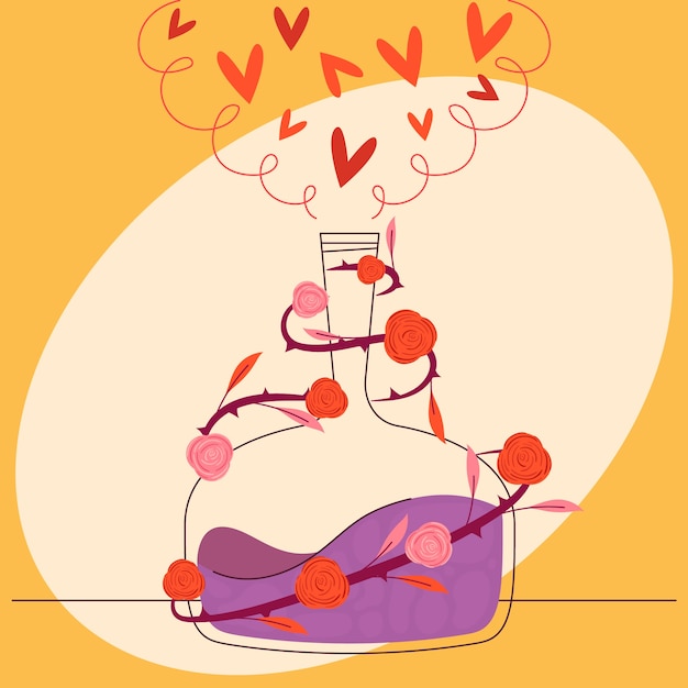 Free Vector hand drawn love potion illustration