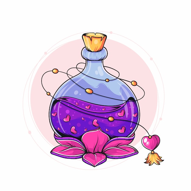 Free Vector hand drawn love potion illustration