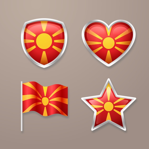 Free Vector hand drawn macedonia national emblems