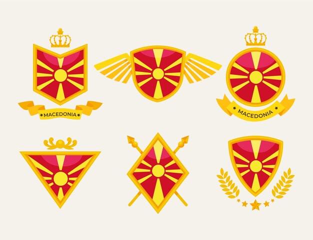 Hand drawn macedonia national emblems