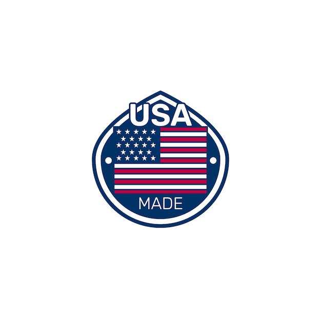 Free vector hand drawn made in usa logo template