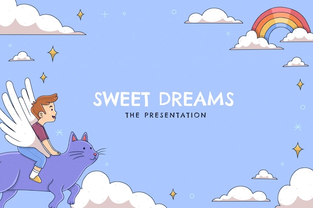 Free vector hand drawn magical dreams background