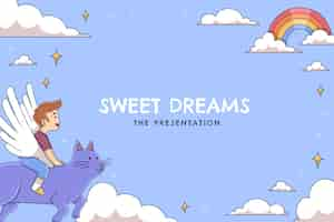 Free vector hand drawn magical dreams background