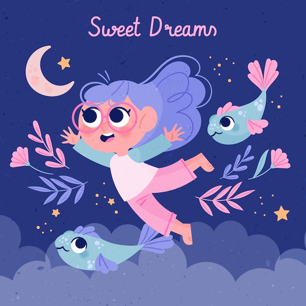 Free Vector hand drawn magical dreams illustration